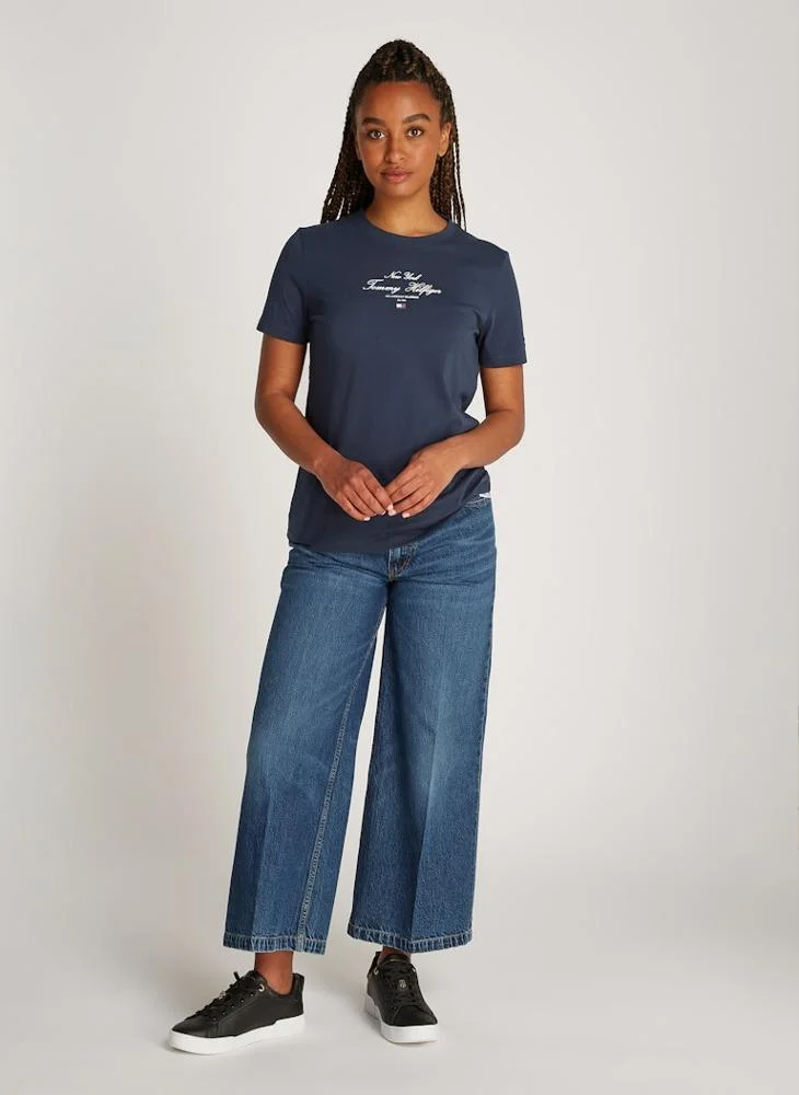 تومي هيلفيغر Crew Neck Graphic T-Shirt