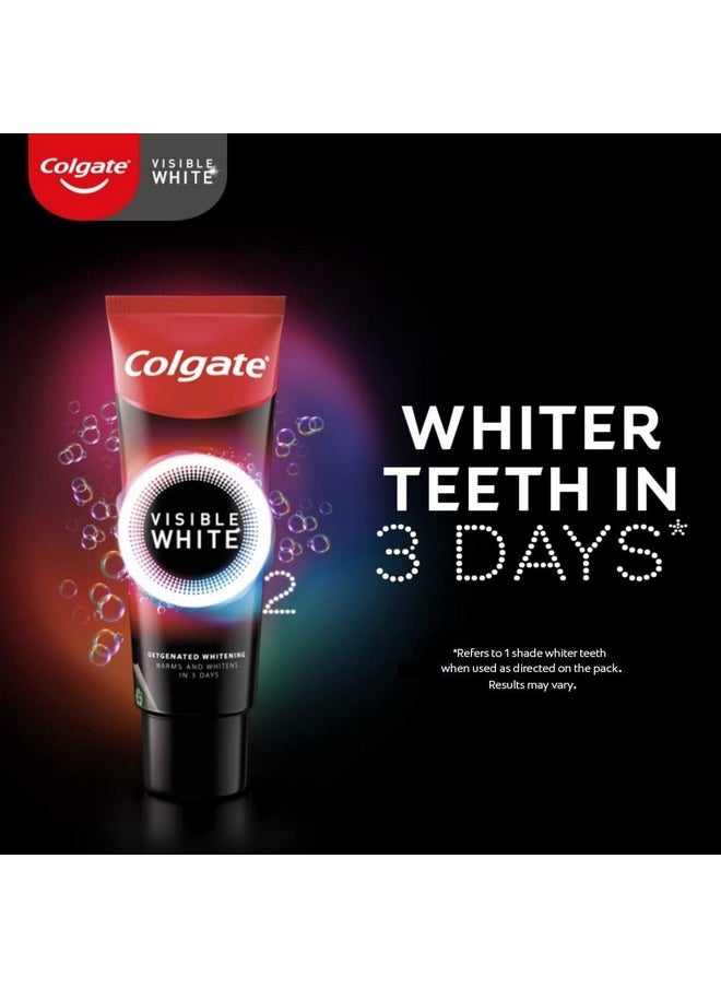 Colgate - Visible White O2 Teeth Whitening Toothpaste (25G) For Noticeably Whiter Teeth Starting In 3 Days. Aromatic Mint With Active Technology Enamel Safe Teeth Whitening - Image 1