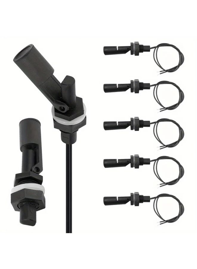 Black Heavy Duty Non Electric Floating Ball Switches 5 Pack With Mounting Hardware For Aquarium Pond Pool - Image 1