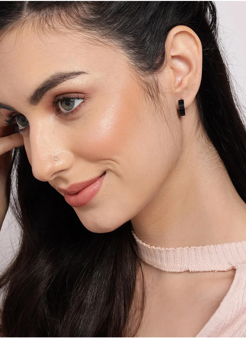 سوهي Black Designer Contemporary Designer Stud Earrings