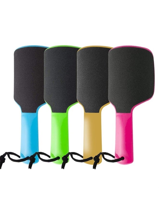 Haploon 4 Pieces Foot File Remover Foot Callus Scrubber,Double-Sided Colossal Foot Heel Scrubber Shaver Rasp Foot File and Callus Remover for Grit Exfoliates Removes Dead Skin with 4 Colors - Image 1