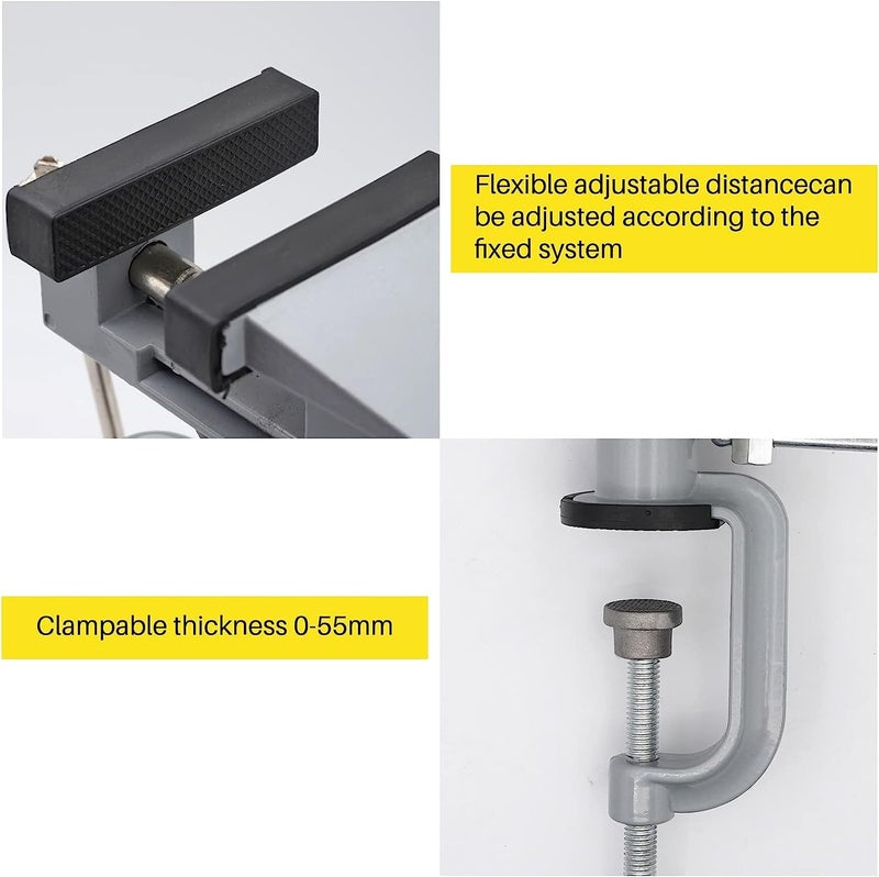 HOMDUM 360 Universal Vice by- Rotating Vise with Heavy Base for Woodworking, Jewelry Making, Engraving, Fly Tying, and More - Image 4