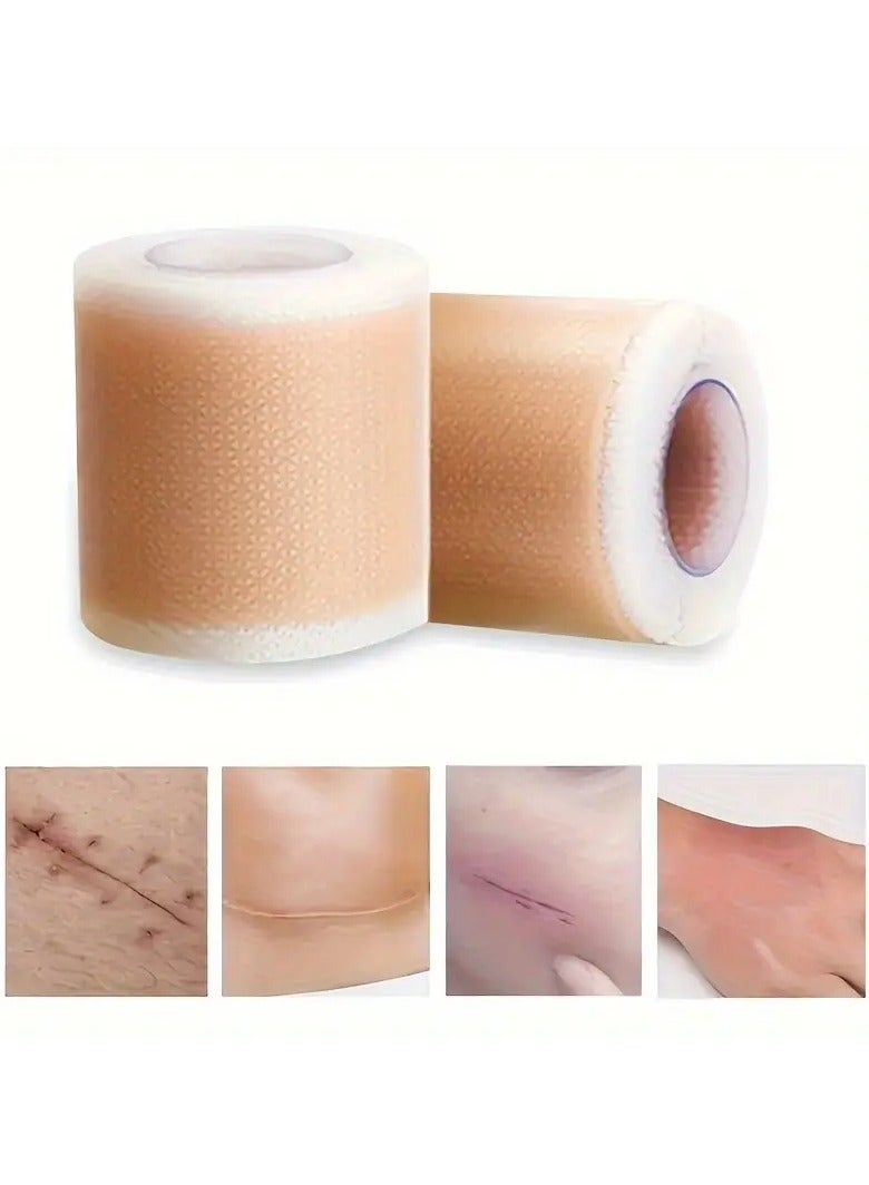 1 Roll Scar Invisible tattoo Sticker 4cm*1.5m Silicone Gel Roll Silicone Tape Cover And Fade Scar Light Beige Tone Invisible Sticker Scar Coverage Tattoo Sticker
