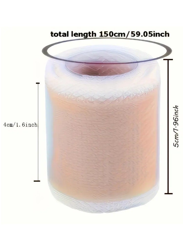 Rozino 1 Roll Scar Invisible tattoo Sticker 4cm*1.5m Silicone Gel Roll Silicone Tape Cover And Fade Scar Light Beige Tone Invisible Sticker Scar Coverage Tattoo Sticker  - Image 3