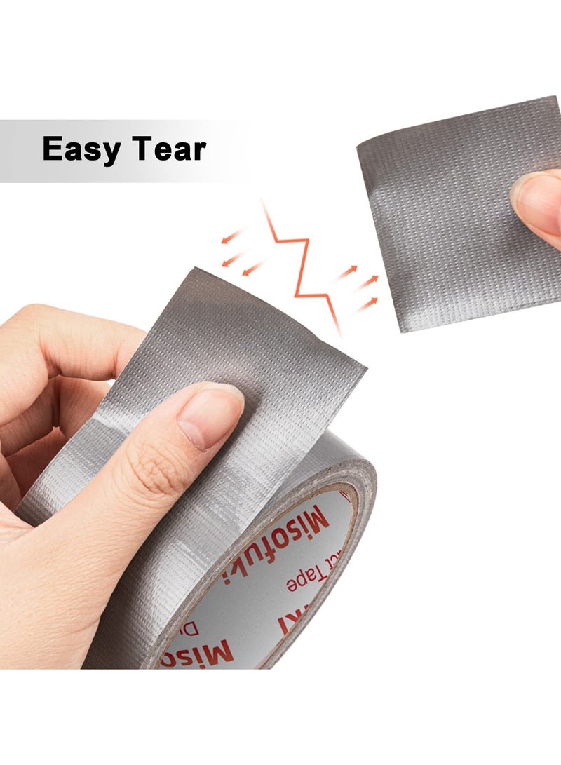 SYOSI Duct Tape Heavy Duty Waterproof 6 Roll 2 inches x 30 Yards Strong Adhesive Tape No Residue, All-Weather and Tear by Hand, Aluminium Duct Tape for Repair - Image 2