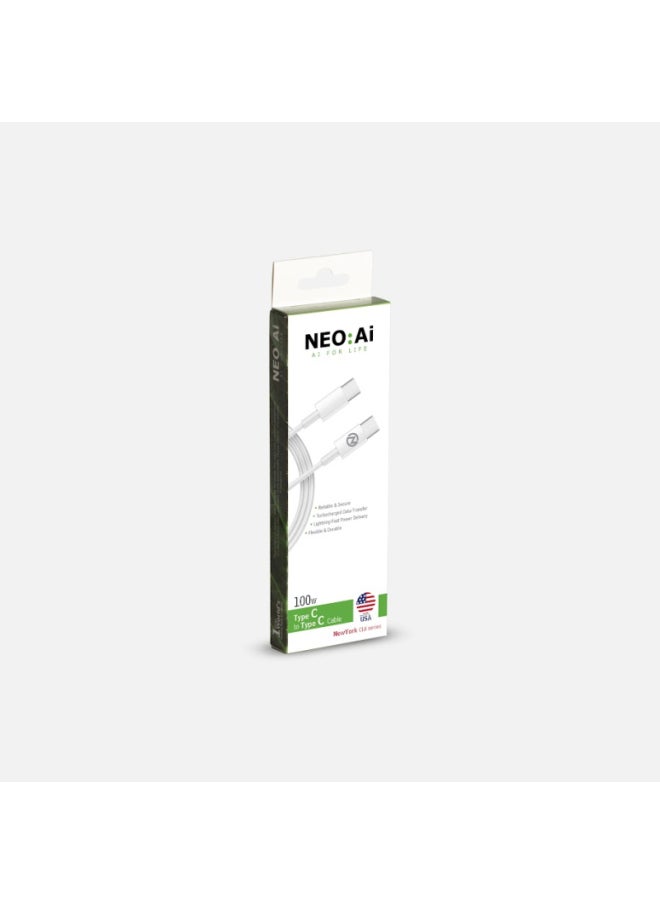 NEO:Ai NEO AI Cable Type-C To Type-C - 100W - White - Ven2001-Tpe  - Image 1