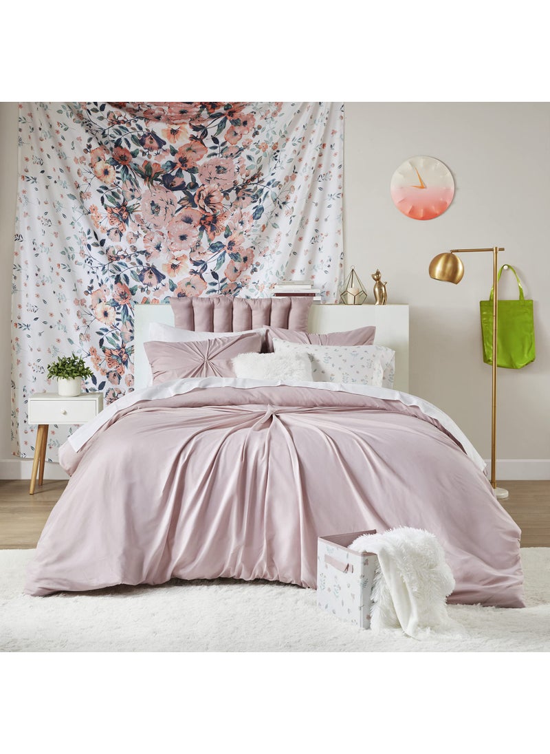 Comfort Spaces Comfort Spaces 17 Piece Bed in A Bag Comforter Set Include Sheets with 2 Side Pockets  All Season Cozy Bedding and Bedroom Organizer College Dorm Room Essentials Full Kamila Blush 