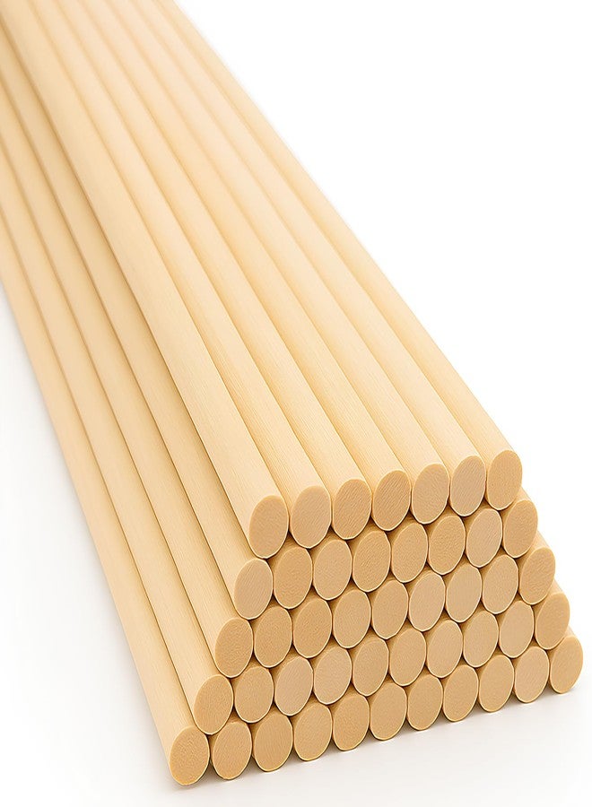 ALBO Wooden Dowel Rods 25 PCS 5/16" x 12" Inch Round Wood Sticks for Crafts, DIY Projects and Macrame Hardwood Assorted Bouquet Sticks Cake Dowels for Tiered Cakes - Image 1