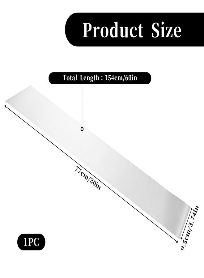 براساكو وشاحان من الساتان الأبيض من براساكو، قطعتان، مناسبان للمسابقات، وحفلات الزفاف، وحفلات التخرج، وحفلات الزفاف، ومستلزمات الأعمال اليدوية. - Image 2