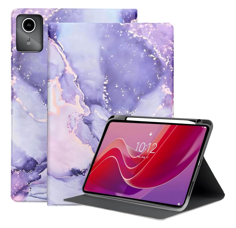 ProElite Book Cover Case for Lenovo Tab M11 11 inch Cover, Smart flip case Book Cover for Lenovo Tab M11 11 inch with Pen Holder, Marble Purple - Image 1