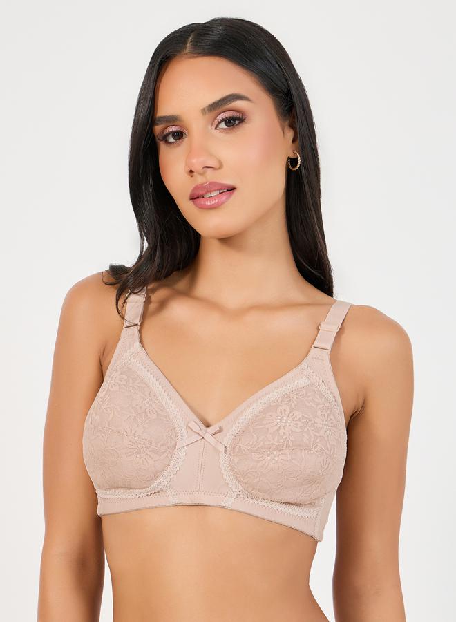 Styli Pack of 2 - Padded Non Wired Lace Cup Full Support Bra  - Image 5