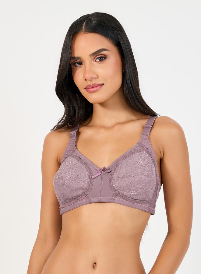 Styli Pack of 2 - Padded Non Wired Lace Cup Full Support Bra  - Image 2