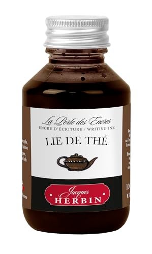 Jacques Herbin Fountain Pen Ink, 100 ml Bottle, Lie De Thé (Tea Brown) - Image 5