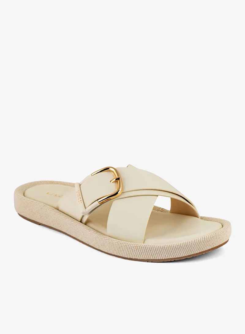 فينتشي صنادل مسطحة بحزام واحد للنساء