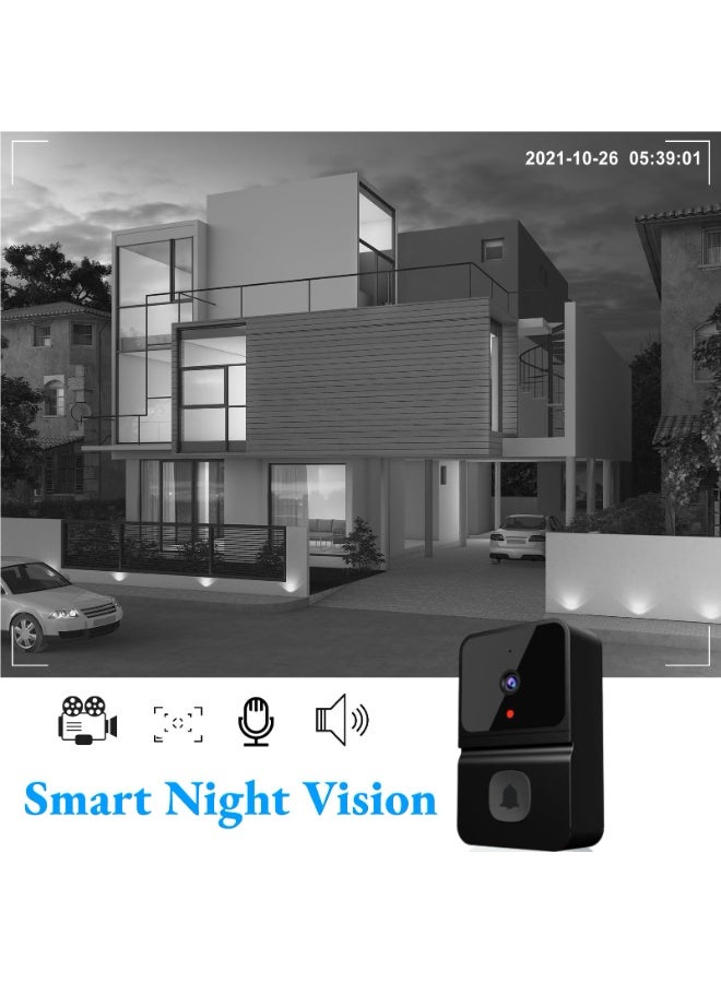 Chabeia 1080P Video Doorbell, 2.4G Camera with Chime, Night Vision, HD Wide Angle Lens, Cloud Storage, 2 Way Audio, Security Camera for Home, (Z30 Black) - Image 4