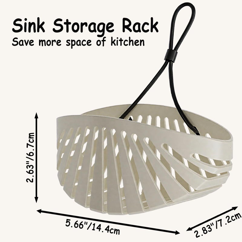 Dancepanda Sponge Holder for Kitchen Sink Suction,Kitchen Sink Organizer Caddy Holder,Dish Sponge Holder - Image 2