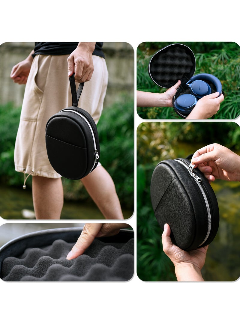 general Suitable for Bose QC Ultra Headphone Storage Protective Bag Handheld Portable PU Bag Anti-scratch Dustproof Storage Sleeve - Image 4