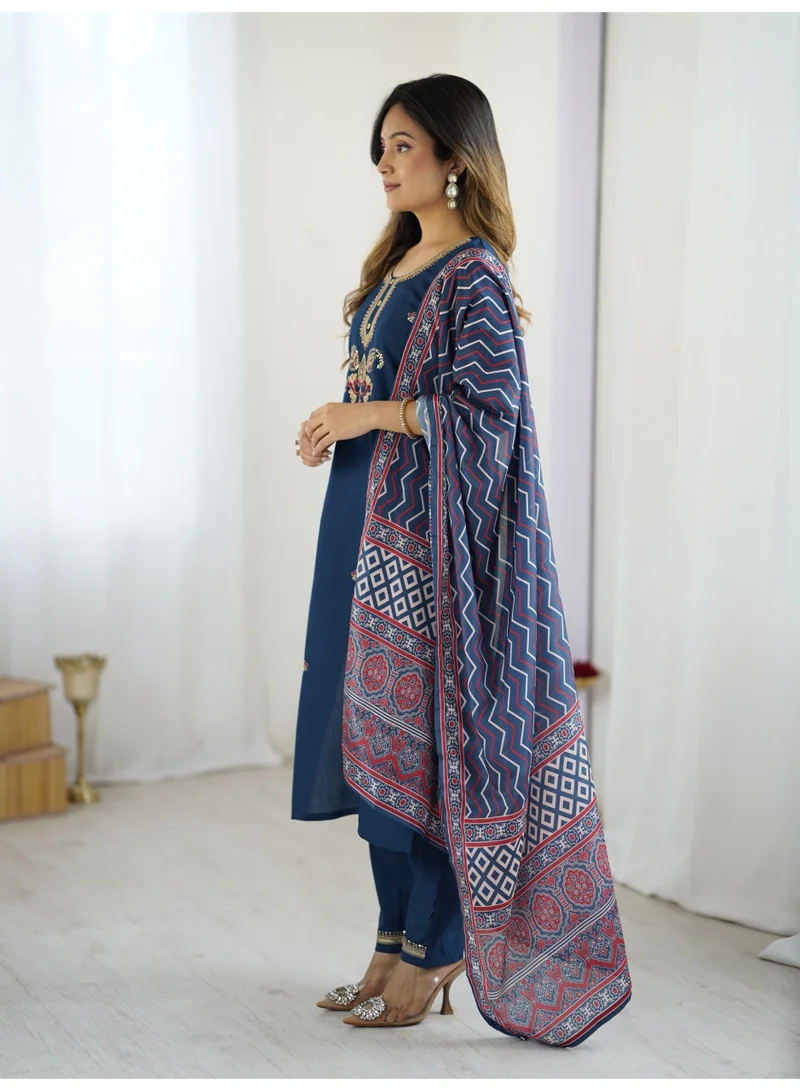 Ameya  ﻿Chanderi-kurta-pant-with-dupatta for Women | Best Price UAE