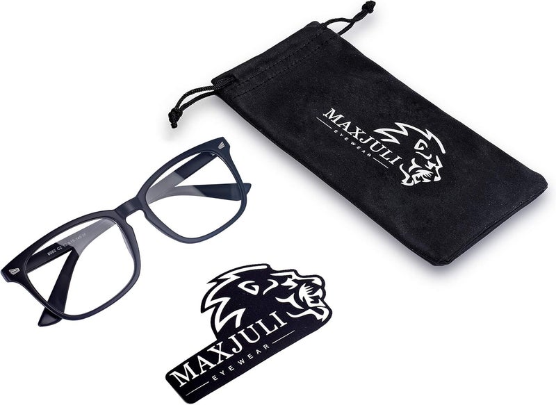 MAXJULI Blue Light Blocking Glasses,Computer Reading/Gaming/TV/Phones Glasses for Women Men(Matt Black) - Image 4
