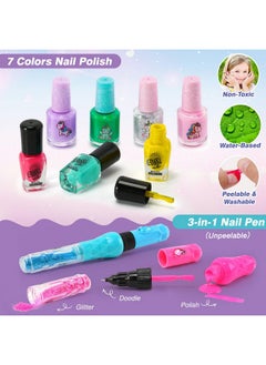 G.C Kids Nail Polish Set For Girls Toy 612 Years Old Nail Art Kit Storage Desk With Nail Dryer&Hand Massage Spa Kit Kid Manicure Salon Studio Stuff Christmas Birthday Gift Girl Ages 7 8 9 10 11 12  - Image 5