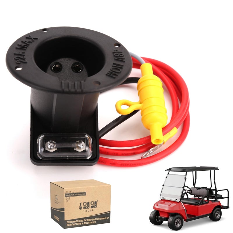 10L0L Club Car DS Charger Receptacle - 101802101 1017968-01 1018949-01 - Club Car Charger Port 48 Volt - Image 1