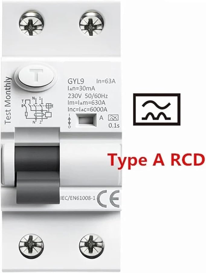 2 Pole 63A 30mA RCCB ELCB Residual Current Circuit Breaker AC Type A Electromagnetic - Image 3