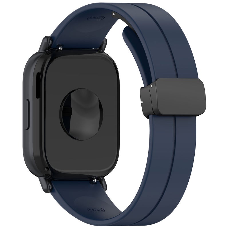 For Huawei Watch Gt5 41Mm Folding Magnetic Buckle Silicone Watch Band(Midnight Blue) - Image 2