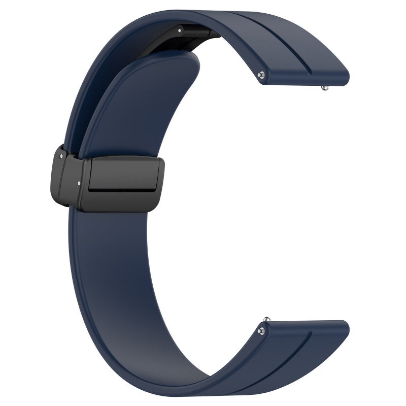 For Huawei Watch Gt5 41Mm Folding Magnetic Buckle Silicone Watch Band(Midnight Blue) - Image 4