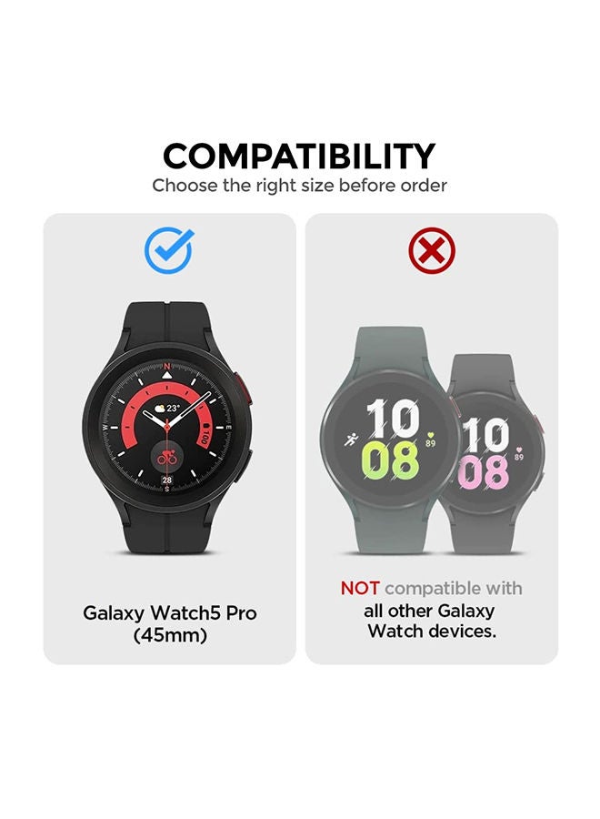O Ozone Silicone Case for Galaxy Watch 5 Pro 45mm (Pack of 5) Protective Cover Shockproof Design - Clear/Black/Blue/Grey/Silver  - Image 2