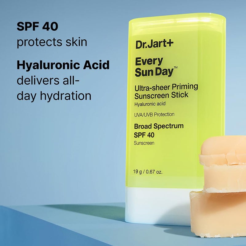Dr.Jart+ د.جارت+ كل يوم أحد واقي شمس كوري غير مرئي على شكل عصا SPF 40 مع حمض الهيالورونيك | ينزلق فوق المكياج | العناية بالبشرة الكورية | حجم السفر، 0.67 أونصة - Image 5