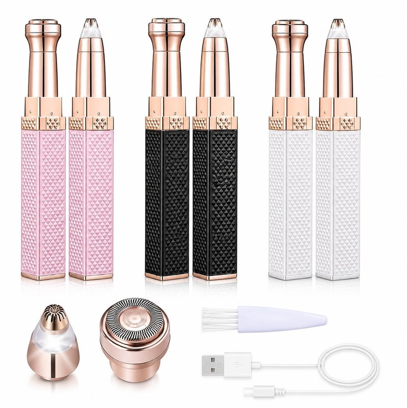 BLAWLESS Eyebrow Trimmer & Facial Hair Removal for Women, 2 in 1 Eyebrow Razor and Hair Remover, Rechargeable Painless Razors for Face Peach Fuzz, Eyebrow, Lips, Body, Chin, Arms, with Built in LED Light - Image 1