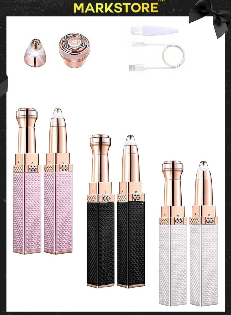 BLAWLESS Eyebrow Trimmer & Facial Hair Removal for Women, 2 in 1 Eyebrow Razor and Hair Remover, Rechargeable Painless Razors for Face Peach Fuzz, Eyebrow, Lips, Body, Chin, Arms, with Built in LED Light - Image 1