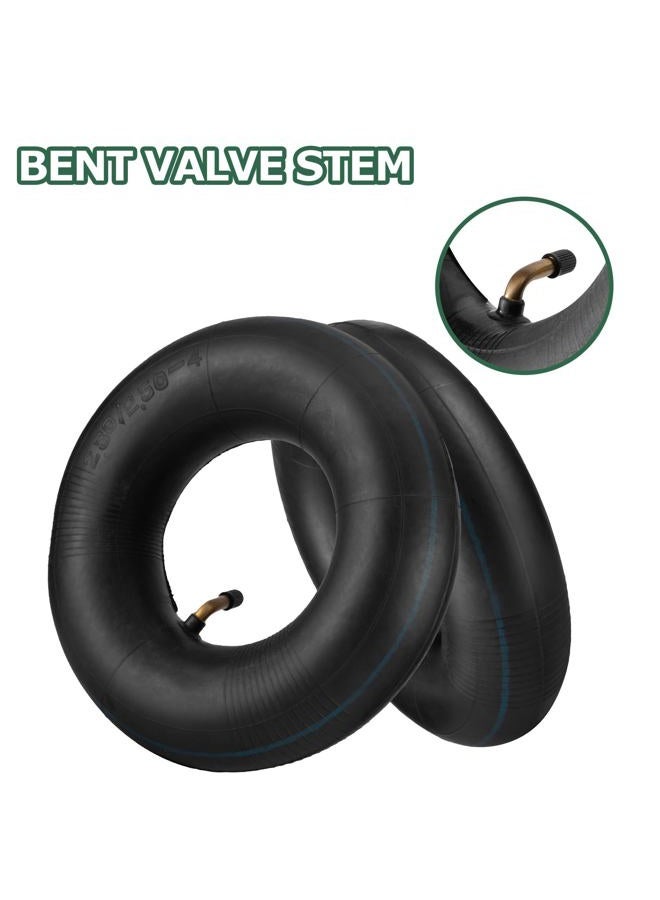 NIGOOLATA 2.80/2.50-4 Inner Tube 2.80-4 2.50-4 Replacement Tire Tubes with Bent Valve Stem for Wheelbarrows, Scooters, Hand Trucks, Lawn Mowers, Dollies - 2 Pack - Image 3