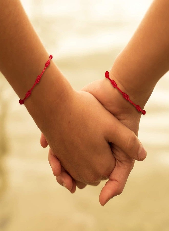Dzrige 6 Pieces Red String Bracelets Handmade String Bracelets Red Cord Bracelets Adjustable Red String Amulet for Men Women Good Luck Friendship Graduation Birthday Lovers Gift - Image 5