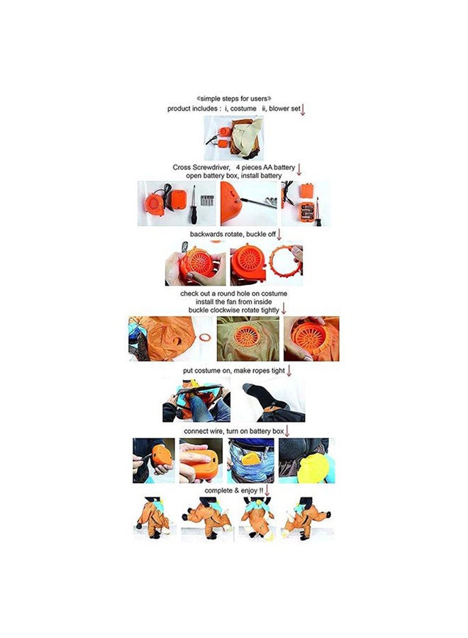 NIBEMINENT Inflatable T-Rex Dinosaur Mascot Costume 220cm - Image 4