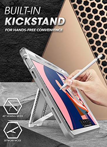 SupCase حافظة سلسلة يونكورن بيتل برو من SUPCASE مصممة لجهاز iPad Air 4 (2020) بحجم 10.9 بوصة، مع حامل قلم وواقي شاشة مدمج، حافظة قوية شاملة (بيضاء) - Image 4
