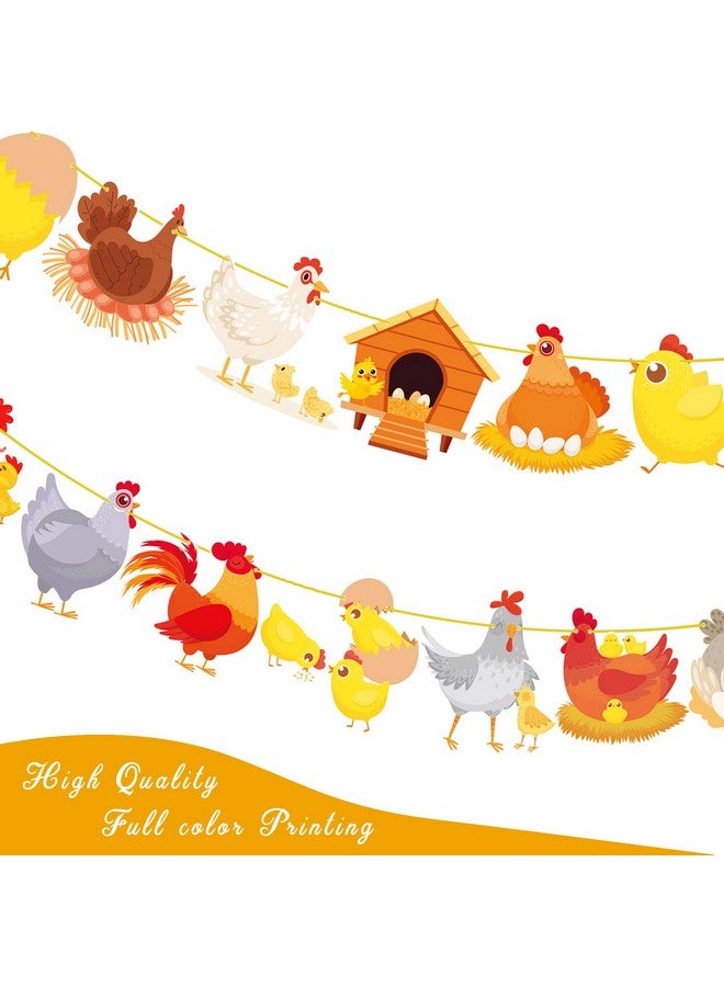 umoni لافتات حفلة الدجاج زينة عيد ميلاد الدجاج 2 قطع لوازم حفلة موضوع مزرعة الدجاج دمى الدجاج للدجاجة لوازم حفلة استحمام الأطفال - Image 4