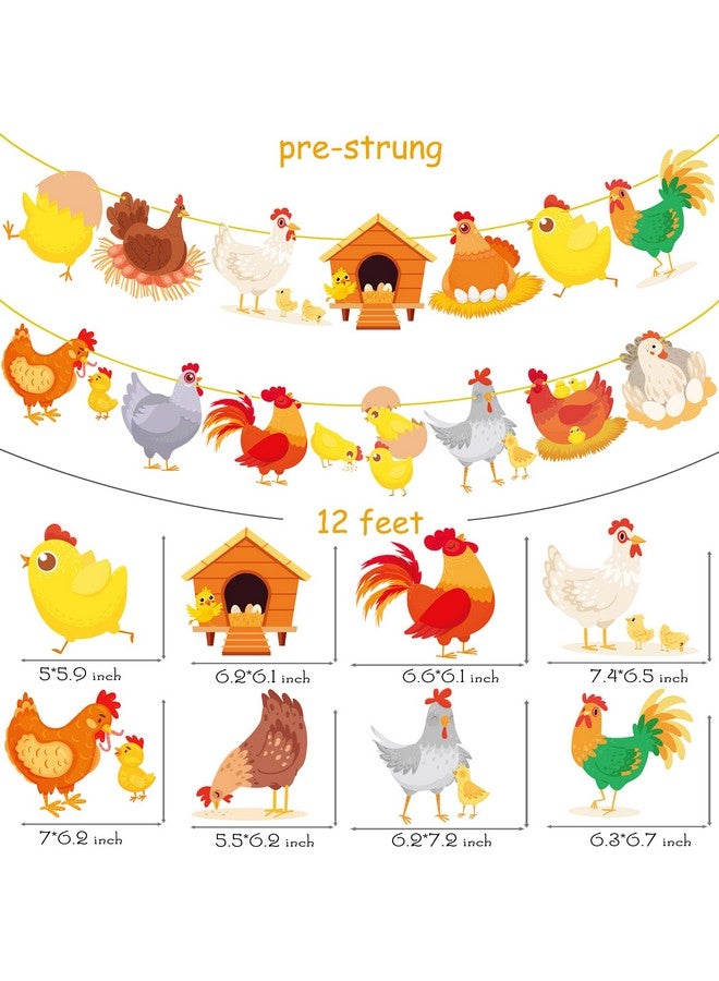 umoni لافتات حفلة الدجاج زينة عيد ميلاد الدجاج 2 قطع لوازم حفلة موضوع مزرعة الدجاج دمى الدجاج للدجاجة لوازم حفلة استحمام الأطفال - Image 3