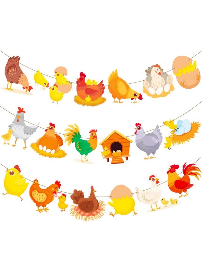 umoni لافتات حفلة الدجاج زينة عيد ميلاد الدجاج 2 قطع لوازم حفلة موضوع مزرعة الدجاج دمى الدجاج للدجاجة لوازم حفلة استحمام الأطفال - Image 1