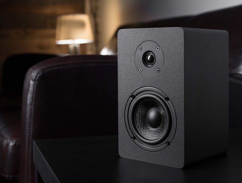 Micca PB42X Powered Bookshelf Speakers, 30-Watt RMS Power, Active Near Field Studio Monitors, 2-Way (Black, Pair) - Image 4
