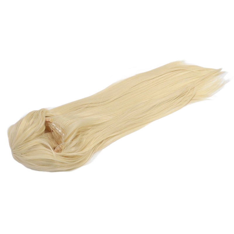 Women Long Blonde Wig with Bangs Synthetic Secure Fit Heat Resistant Fluffy Pale Gold Cosplay Long Blonde Wig - Image 3