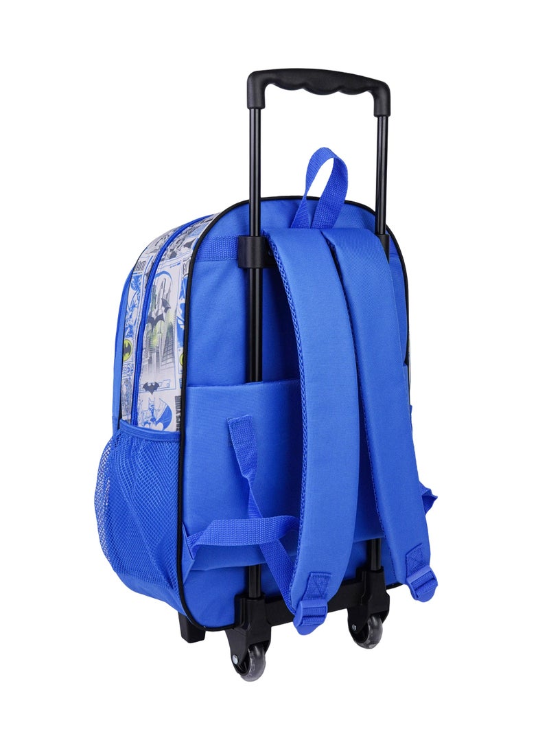 Warner Bros. Batman 5-in-1 Kids Trolley School Set 18" | Rolling Backpack, Lunch Bag, Lunch Box, Water Bottle & Pencil Case  | Water Resistant  | Boys School Bag - Image 4