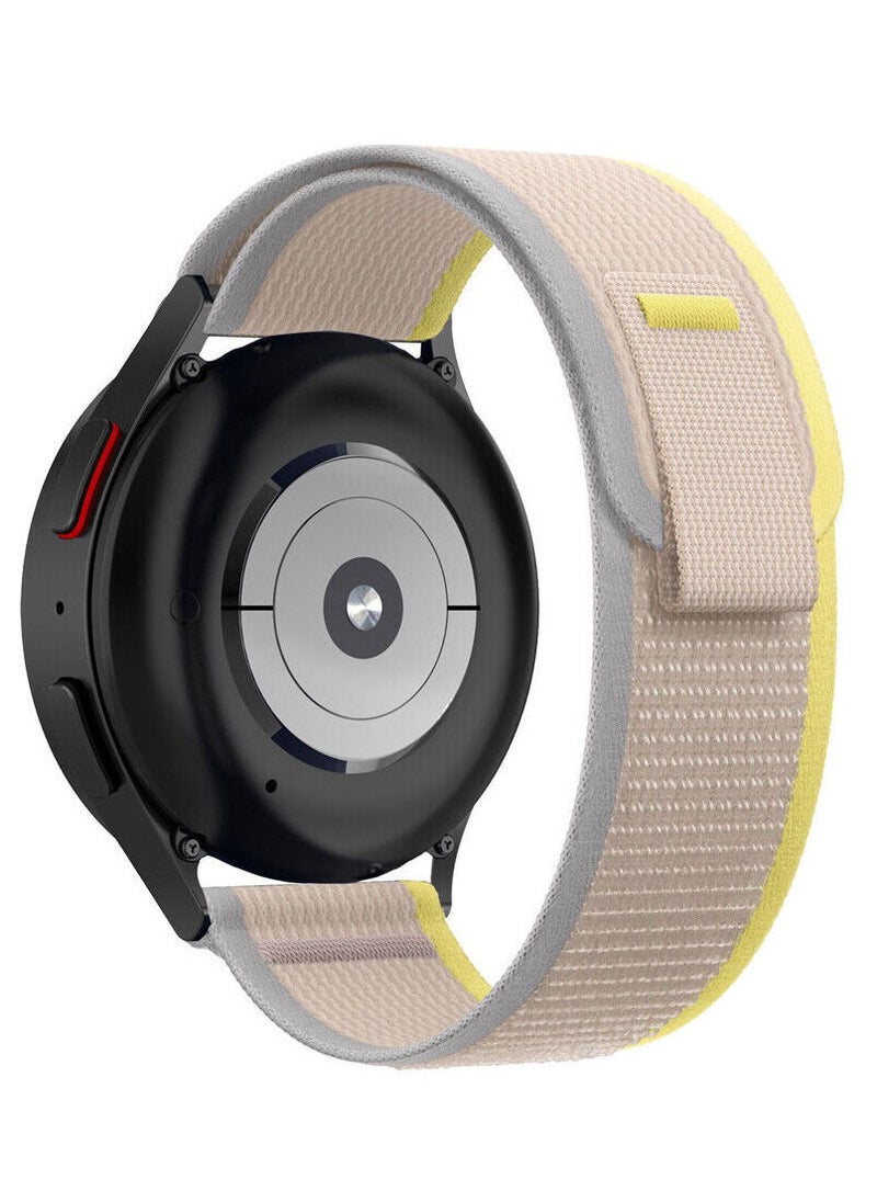 Watch 22mm Trail Loop Nylon Bands Compatible with Huawei Watch GT3 46 - GT2 46 - GT2 Pro GT1 46, Adjustable Woven Nylon Braided Sport Band yellow gray  - Image 1