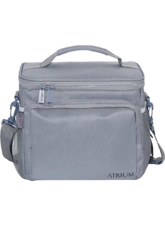 Atrium Lunch Bag Front Pocket 2 Mesh Side Pockets Grey - Image 2