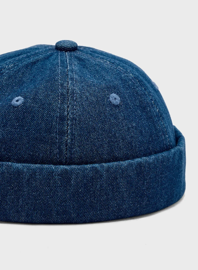 سفنتي فايف قبعة دنيم كلاسيكية بدون حافة