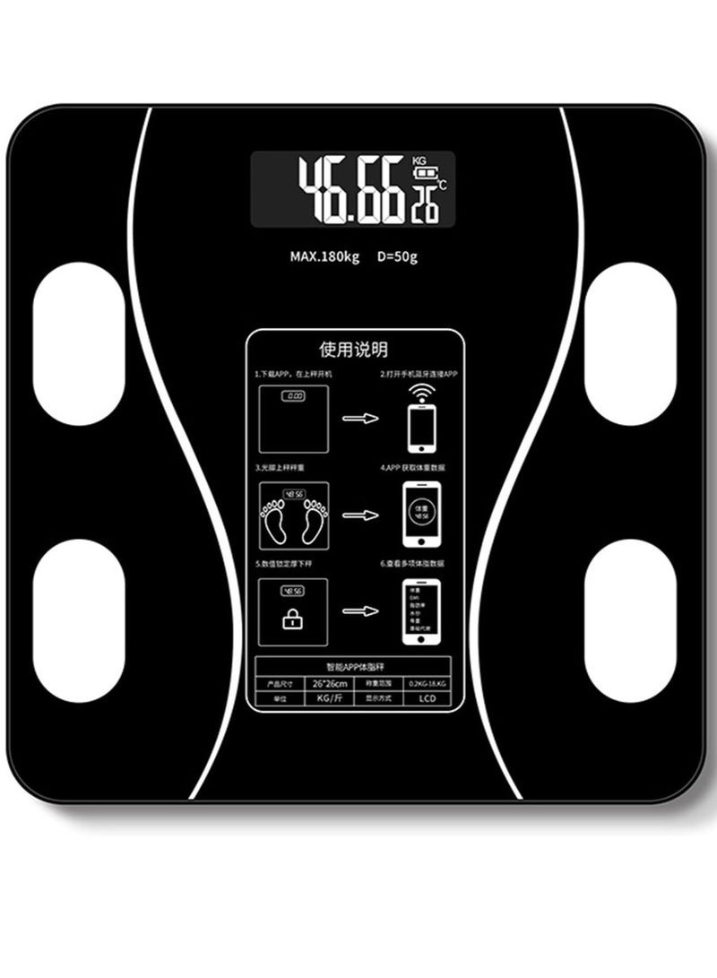 ELTRAZONE Smart Digital Body Fat Scale with Smartphone App, LED Display, Accurate Weight & Body Composition Measurement, Ideal for Weight Loss Tracking, Bathroom Scale for Home Use, Simple & Easy to Use, Suitable for Family Including Elderly & Children - Image 1