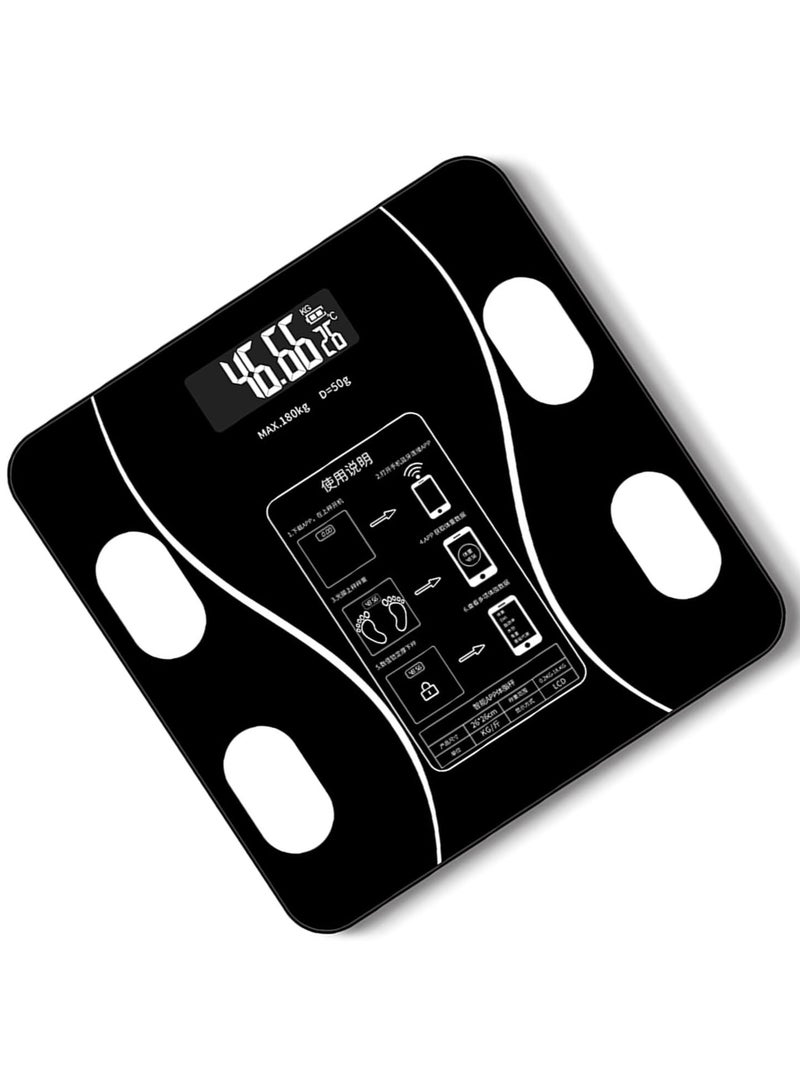 ELTRAZONE Smart Digital Body Fat Scale with Smartphone App, LED Display, Accurate Weight & Body Composition Measurement, Ideal for Weight Loss Tracking, Bathroom Scale for Home Use, Simple & Easy to Use, Suitable for Family Including Elderly & Children - Image 3