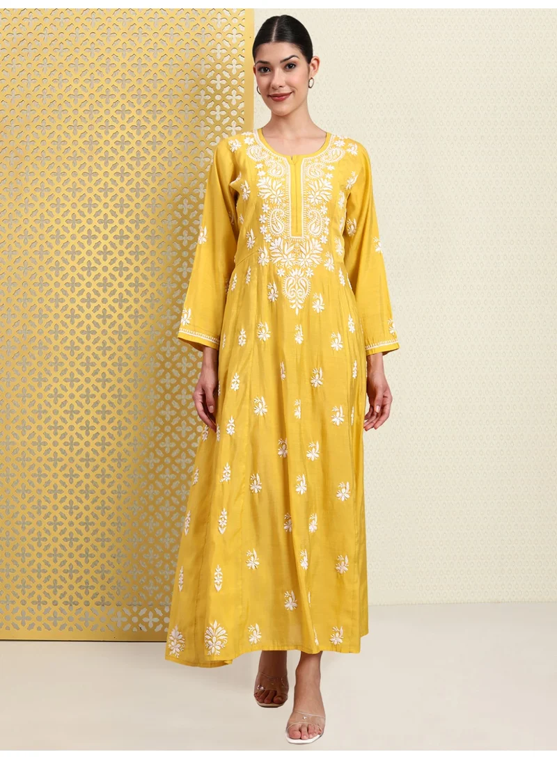 Alaya Hand Embroidered Chikankari Chanderi Jalabiya-AL4088