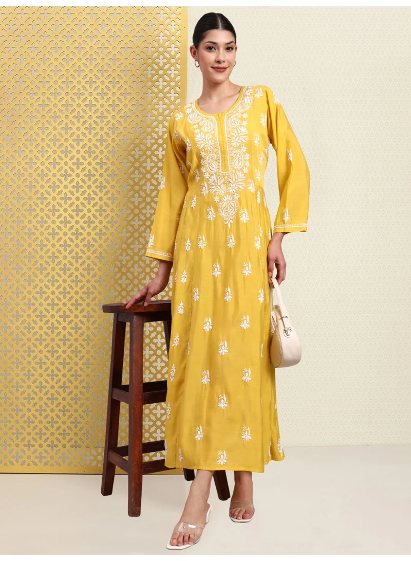 Alaya Hand Embroidered Chikankari Chanderi Jalabiya-AL4088
