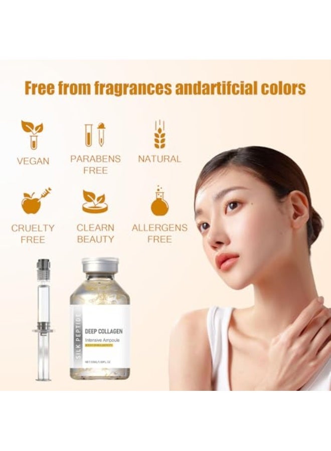 EELHOE DEEP COLLAGEN Intensive Ampoule, Silk Peptide Intensive Lifting Ampoule | Moisturizes, firms and lifts, Korean anti-aging facial essence, smooths wrinkles, improves elasticity | Christmas gift for women, 50ml/1 ampoule (1pcs, 1) - Image 3